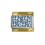 Easter bunny pattern Gold Trim Italian Charm (9mm)