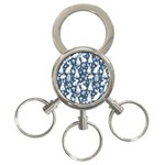Easter bunny pattern 3-Ring Key Chain