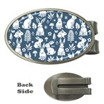 Easter bunny pattern Money Clips (Oval) 
