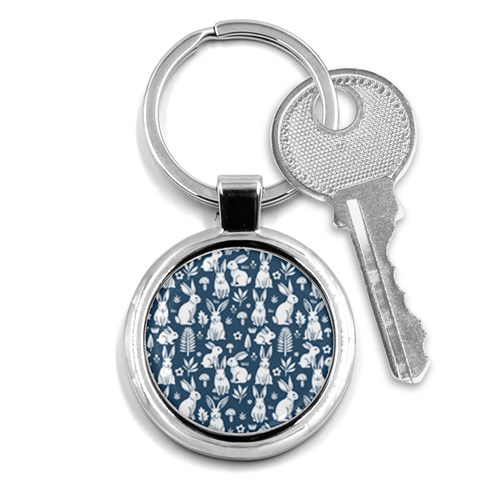 Easter bunny pattern Key Chain (Round) from ArtsNow.com Front
