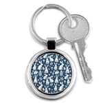 Easter bunny pattern Key Chain (Round)