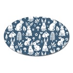Easter bunny pattern Oval Magnet