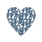 Easter bunny pattern Heart Magnet