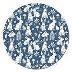 Easter bunny pattern Magnet 5  (Round)