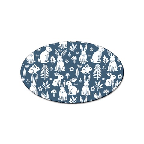 Easter bunny pattern Sticker Oval (10 pack) from ArtsNow.com Front
