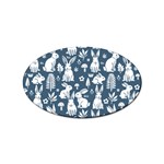 Easter bunny pattern Sticker Oval (100 pack)