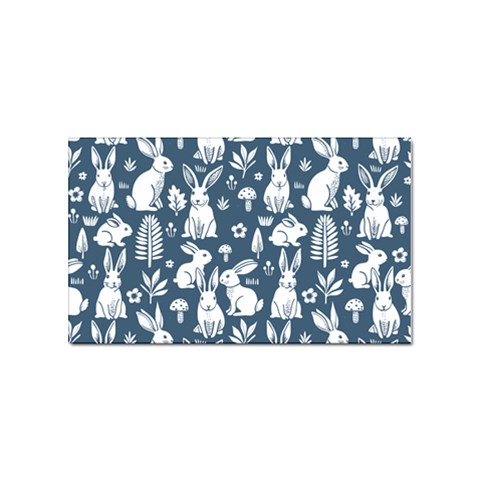 Easter bunny pattern Sticker Rectangular (100 pack) from ArtsNow.com Front