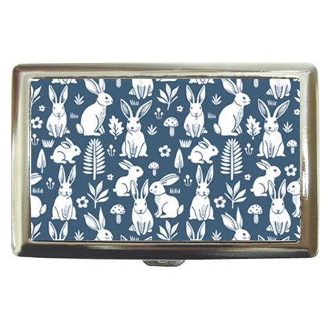 Easter bunny pattern Cigarette Money Case from ArtsNow.com Front