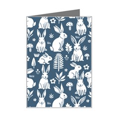 Easter bunny pattern Mini Greeting Card from ArtsNow.com Left
