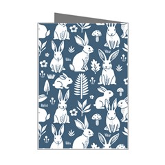 Easter bunny pattern Mini Greeting Card from ArtsNow.com Right