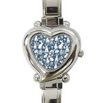 Easter bunny pattern Heart Italian Charm Watch