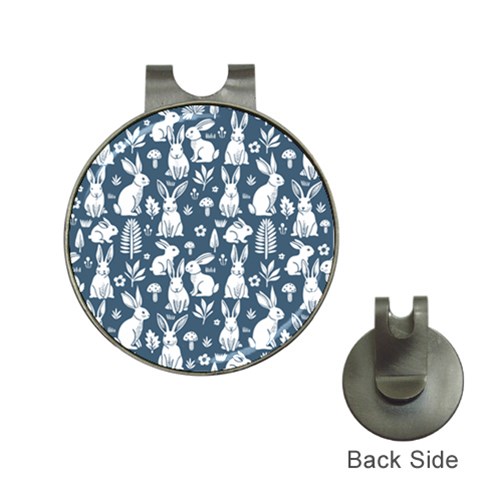 Easter bunny pattern Hat Clips with Golf Markers from ArtsNow.com Front