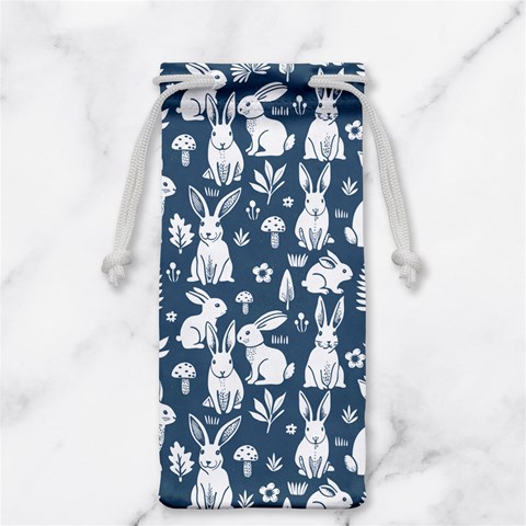 Easter bunny pattern Jewelry Bag from ArtsNow.com Front