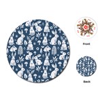 Easter bunny pattern Playing Cards Single Design (Round)