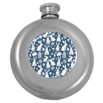 Easter bunny pattern Round Hip Flask (5 oz)