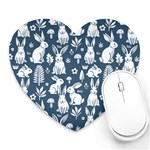 Easter bunny pattern Heart Mousepad