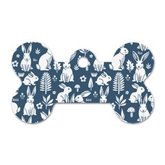 Easter bunny pattern Dog Tag Bone (Two Sides) from ArtsNow.com Front