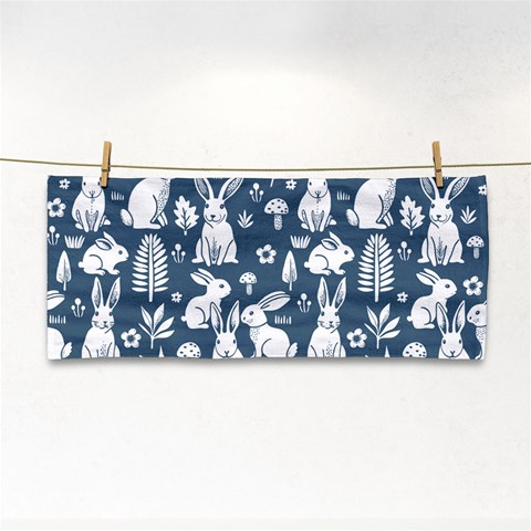 Easter bunny pattern Hand Towel from ArtsNow.com Front
