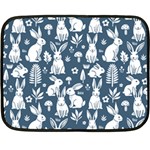 Easter bunny pattern 35 x27  Fleece Blanket (Mini)