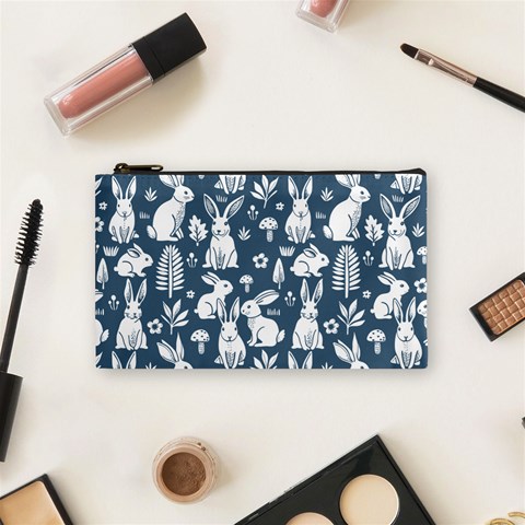 Easter bunny pattern Cosmetic Bag (Small) from ArtsNow.com Front