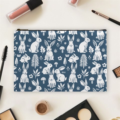 Easter bunny pattern Cosmetic Bag (Large) from ArtsNow.com Front