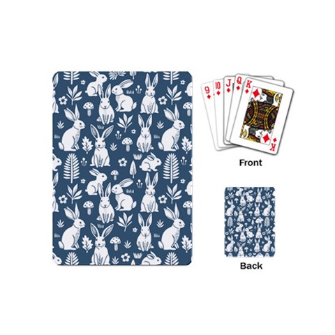 Easter bunny pattern Playing Cards Single Design (Mini) from ArtsNow.com Back