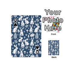 Queen Easter bunny pattern Playing Cards 54 Designs (Mini) from ArtsNow.com Front - SpadeQ