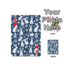 Easter bunny pattern Playing Cards 54 Designs (Mini) from ArtsNow.com Front - Heart8