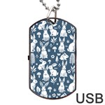 Easter bunny pattern Dog Tag USB Flash (One Side)