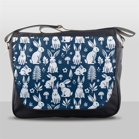 Easter bunny pattern Messenger Bag from ArtsNow.com Front