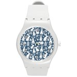 Easter bunny pattern Round Plastic Sport Watch (M)