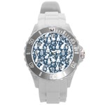 Easter bunny pattern Round Plastic Sport Watch (L)