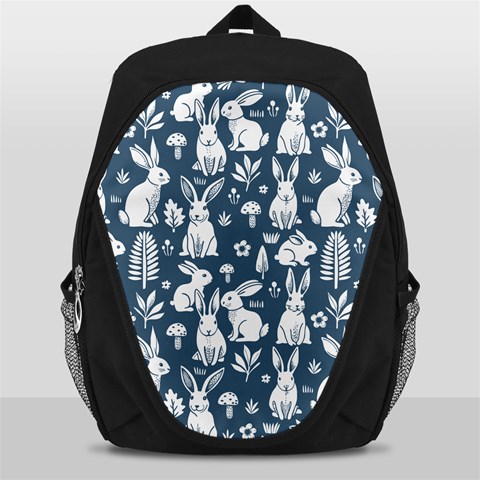 Easter bunny pattern Backpack Bag from ArtsNow.com Front