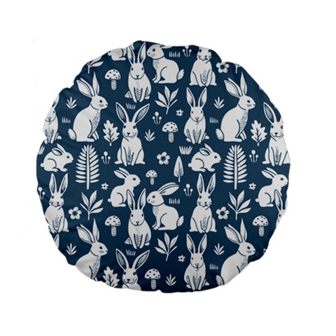 Easter bunny pattern Standard 15  Premium Round Cushions from ArtsNow.com Front