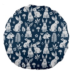 Easter bunny pattern Large 18  Premium Round Cushions from ArtsNow.com Front