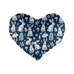 Easter bunny pattern Standard 16  Premium Heart Shape Cushions