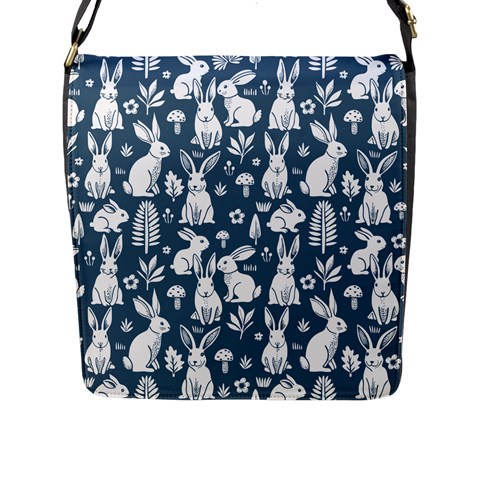 Easter bunny pattern Flap Closure Messenger Bag (L) from ArtsNow.com Front