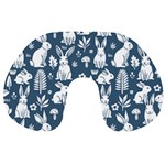 Easter bunny pattern Travel Neck Pillow
