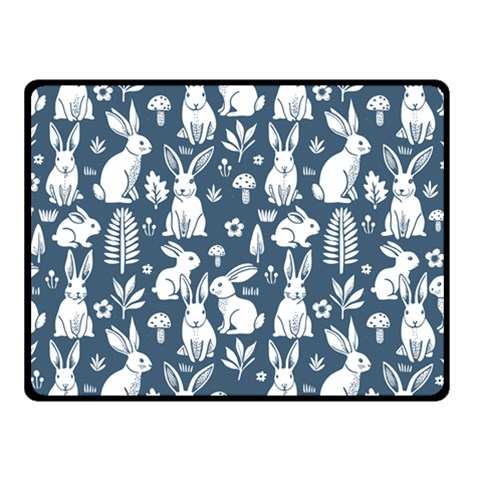 Easter bunny pattern 50  x 40  Two Sides Fleece Blanket (Small) from ArtsNow.com 45 x34  Blanket Front