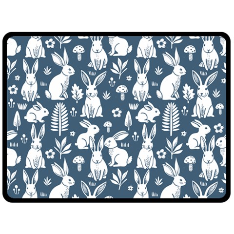 Easter bunny pattern 80  x 56  Two Sides Fleece Blanket (Large) from ArtsNow.com 80 x60  Blanket Front