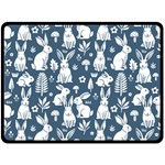 Easter bunny pattern 80  x 56  Two Sides Fleece Blanket (Large)