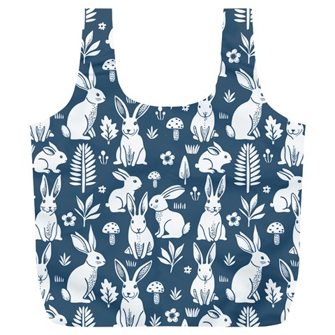 Easter bunny pattern Full Print Recycle Bag (XL) from ArtsNow.com Front