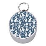 Easter bunny pattern Mini Silver Compasses