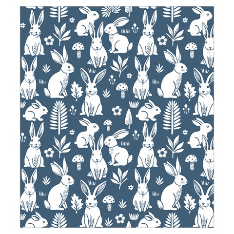 Easter bunny pattern Drawstring Pouch (Small) from ArtsNow.com Front
