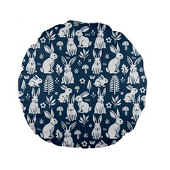 Easter bunny pattern Standard 15  Premium Flano Round Cushions from ArtsNow.com Front