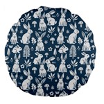 Easter bunny pattern Large 18  Premium Flano Round Cushions