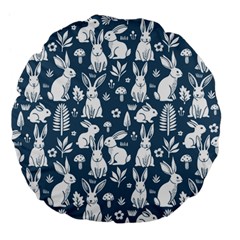 Easter bunny pattern Large 18  Premium Flano Round Cushions from ArtsNow.com Back