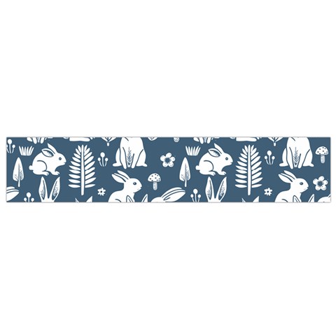 Easter bunny pattern 12 X60  Small Premium Plush Fleece Scarf from ArtsNow.com Back