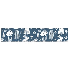 Easter bunny pattern 12 X60  Small Premium Plush Fleece Scarf from ArtsNow.com Back