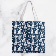 Easter bunny pattern Zipper Grocery Tote Bag from ArtsNow.com Back